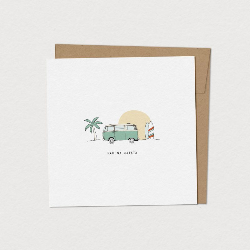 Carte de souhaits VW Vintage - Mimosa Design