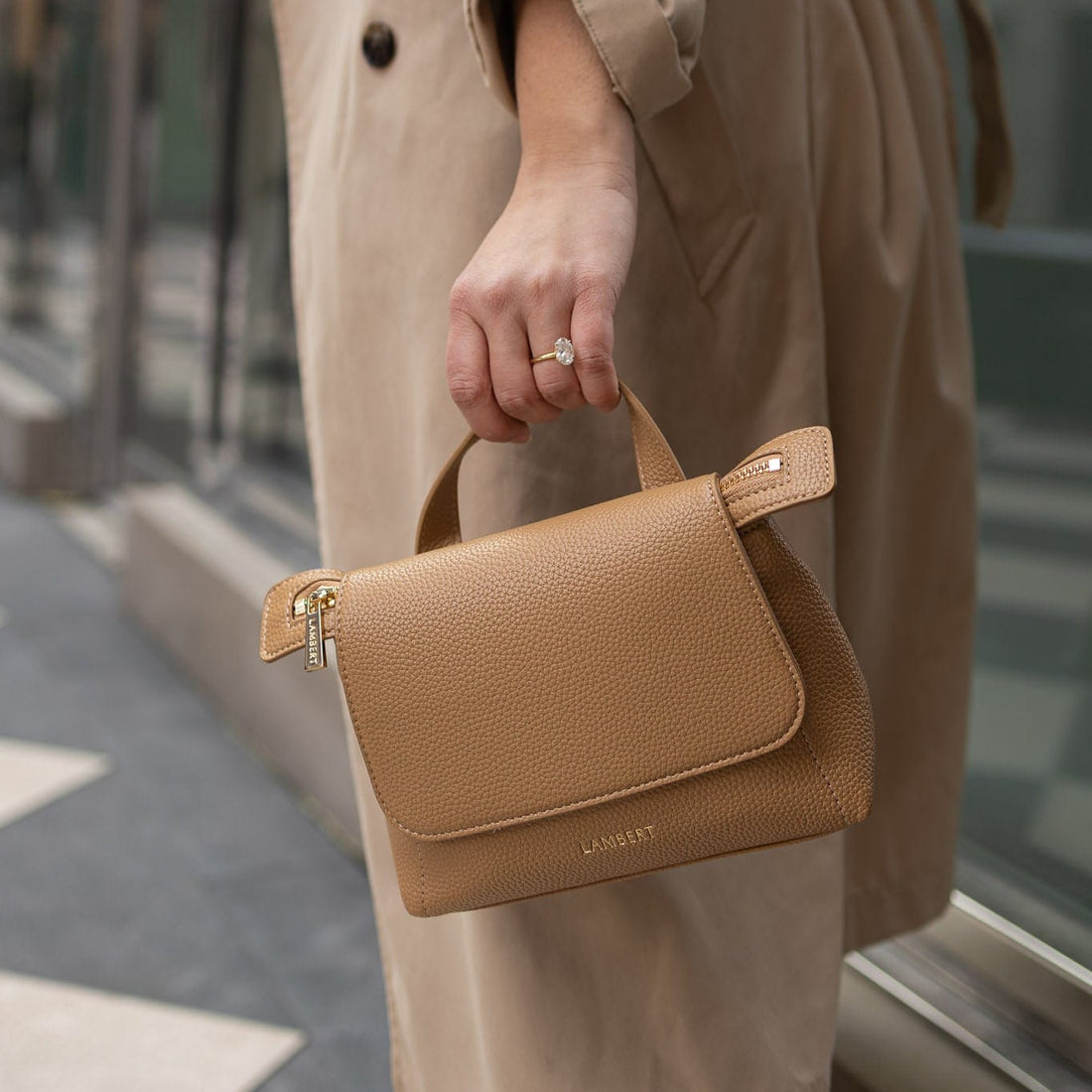 Le Ginny Sac à bandoulière 2-en-1 en cuir vegan souvenir - Lambert
