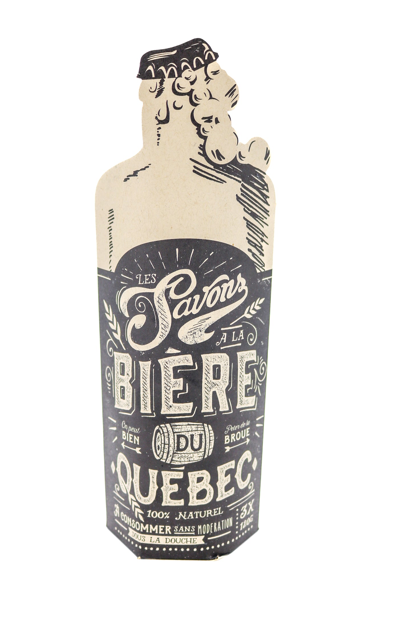 Trio de savons en barre à la bière (3 x 120g)- Savonnerie des Diligences