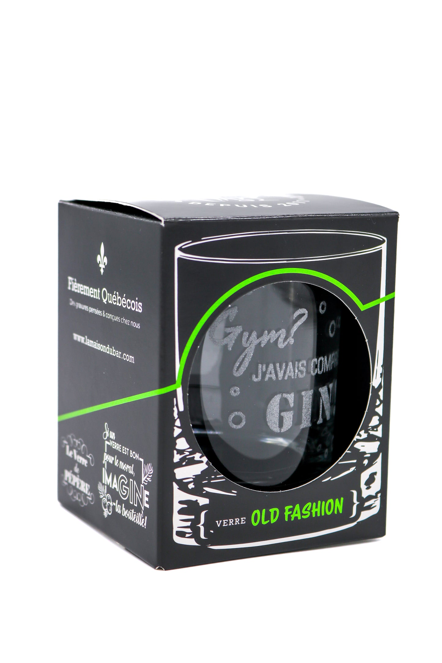 Verre à old fashioned Gym? J'avais compris gin! - La Maison Du Bar
