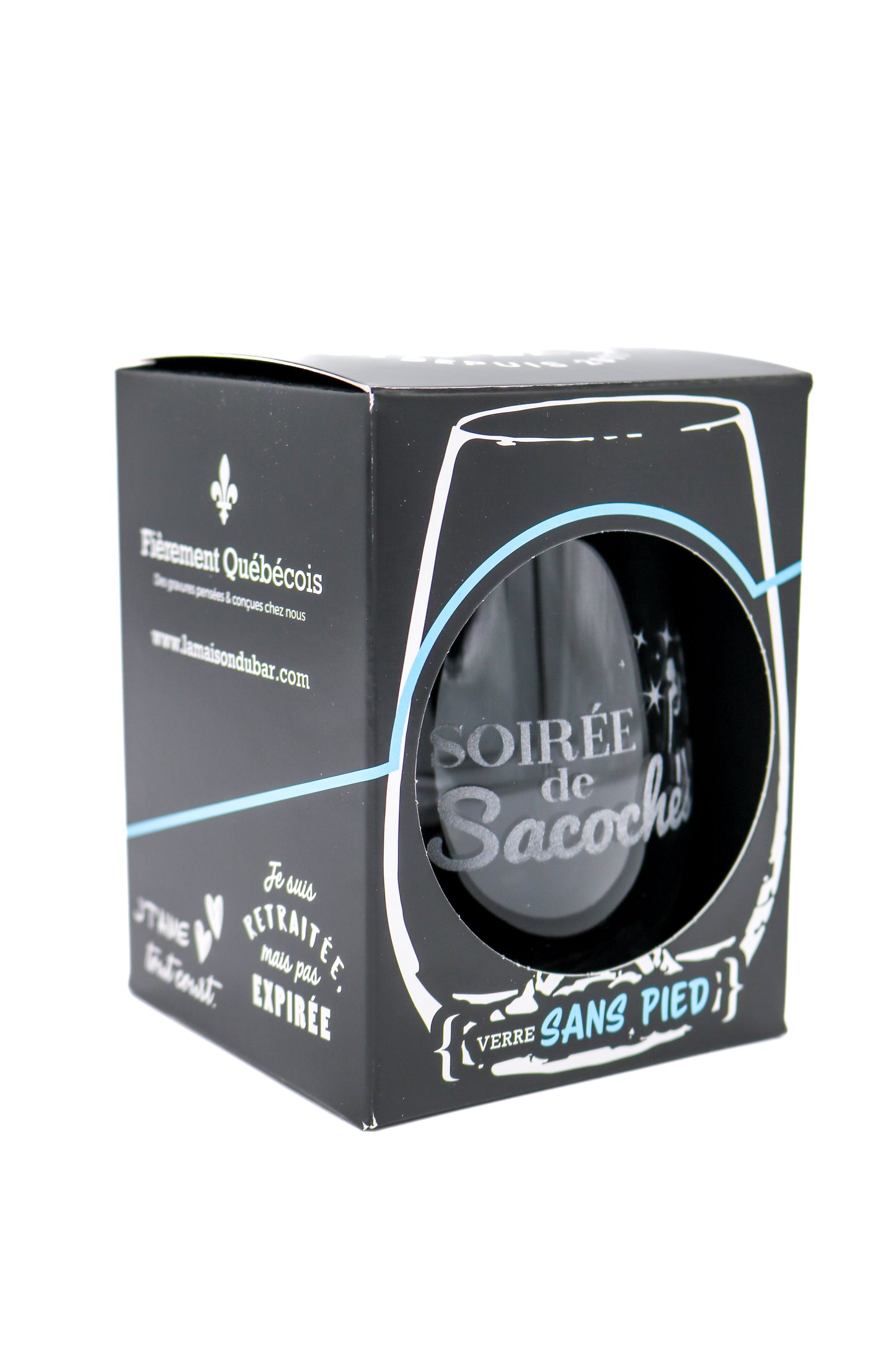 Verre à vin sans pied Soirée de sacoches - La Maison Du Bar