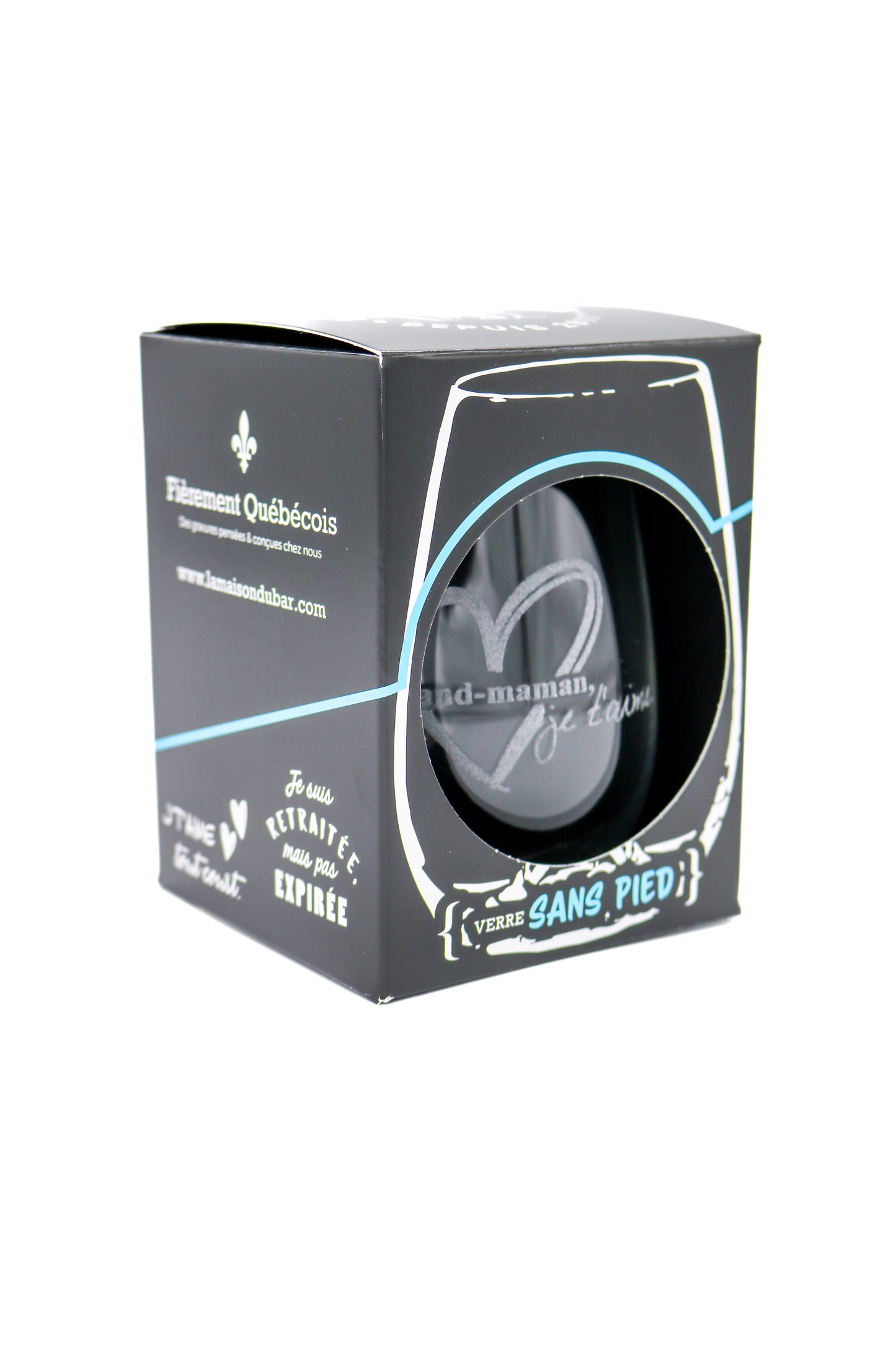 Verre à vin sans pied Grand-maman, je t'aime - La Maison Du Bar