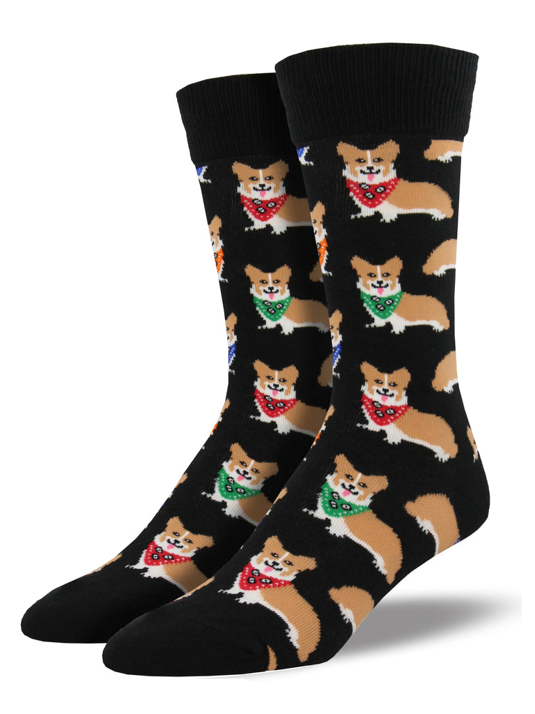 Bas noir corgi pour femmes - SockSmith