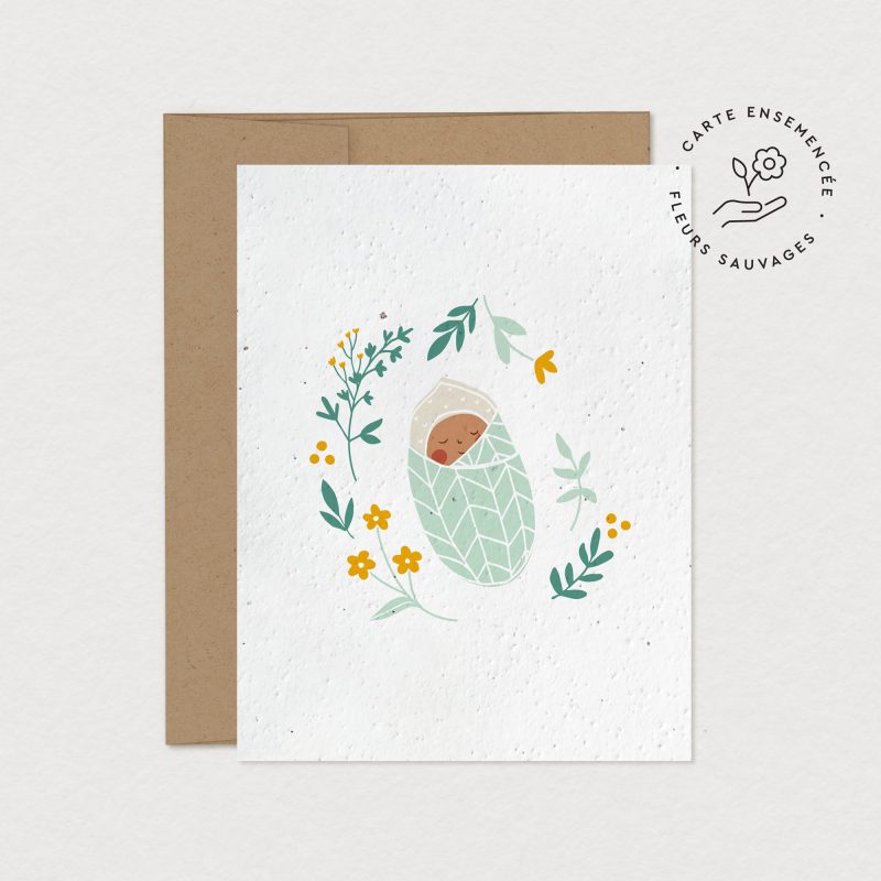 Carte de souhaits à planter Petit cocon - Mimosa Design