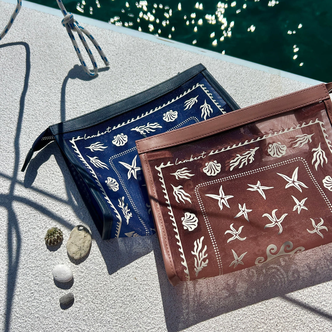 Le Alana Pochette de plage en mesh - Lambert