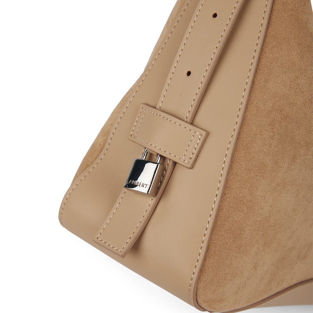 Le Audrey Sac à main 2-en-1 en cuir vegan beige - Lambert