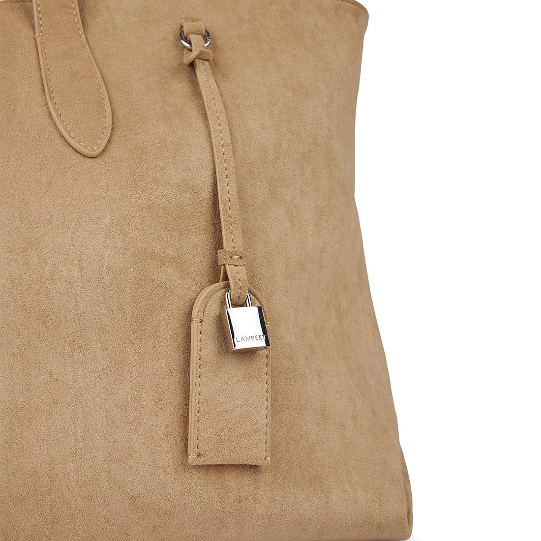 Le Britney Sac fourre-tout en cuir vegan beige - Lambert
