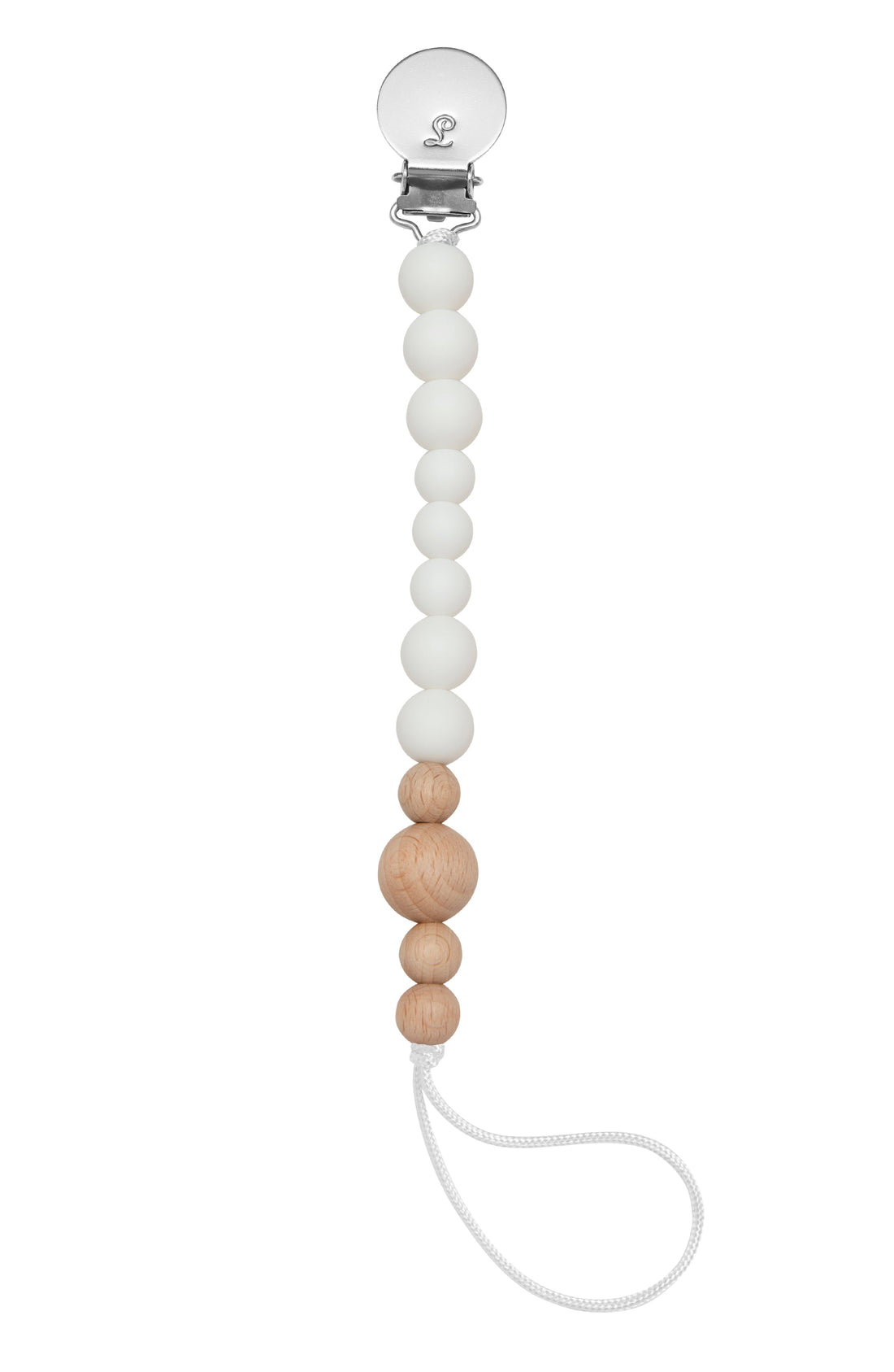 Attache-tétine en silicone et bois - Loulou Lollipop