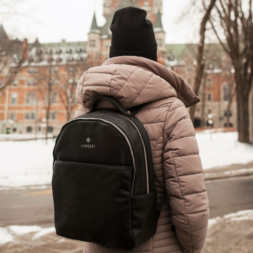 Le Charlotte Sac à dos en cuir vegan noir - Lambert