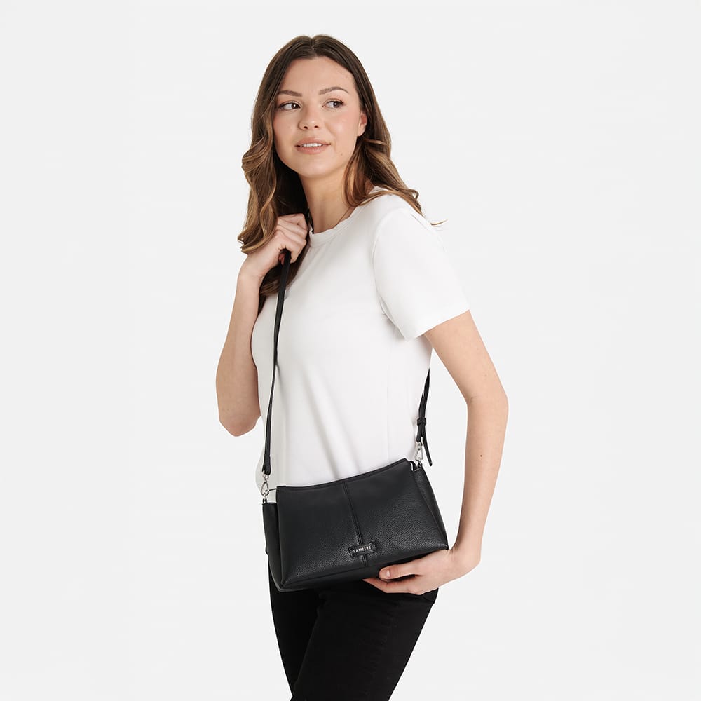Le Eleanor Sac bandoulière en cuir vegan noir - Lambert