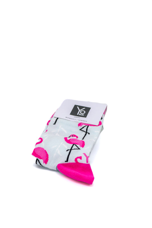 Bas flamant rose pour femmes - Yo Sox