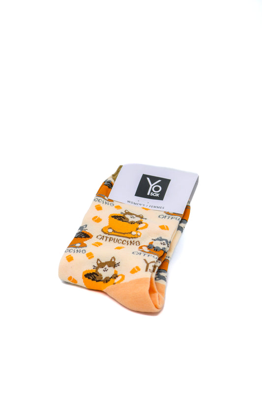 Bas chat dans un catpuccino pour femmes - Yo Sox