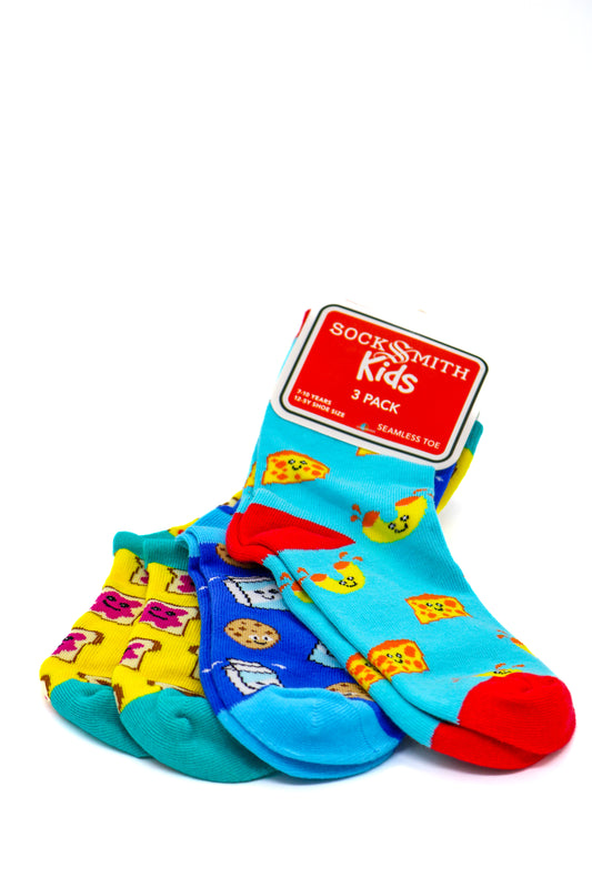 Ensemble de 3 paires de bas Best Foods Forever pour enfants - SockSmith