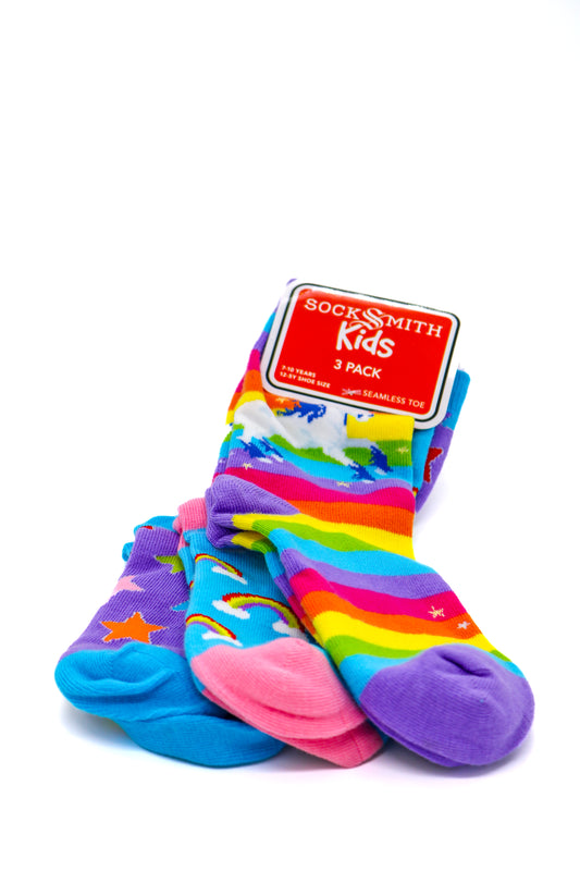 Ensemble de 3 paires de bas Sparkle Party pour enfants - SockSmith