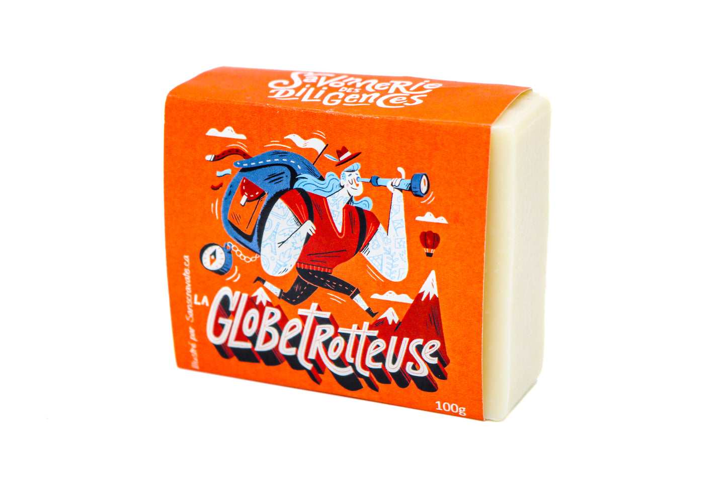 Savon en barre La globetrotteuse 100g - Savonnerie des Diligences