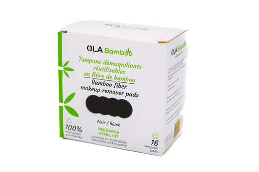 Tampons démaquillants réutilisables en fibre de bambou (recharge de 16) - Ola Bamboo