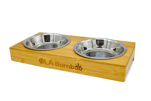 Gamelles pour animal (ensemble de 2) - Ola Bamboo