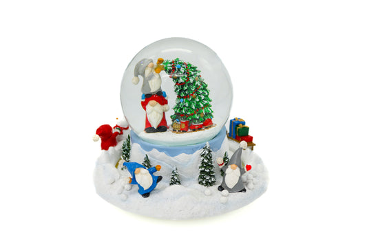 Boule à neige de gnomes avec sapin de Noël - Roman