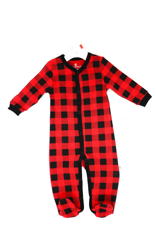 Pyjama à carreaux rouges et noirs pour bébé - Snugabye