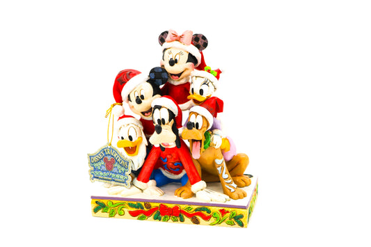 Figurine Disney Mickey et ses amis fêtent Noël - Jim Shore