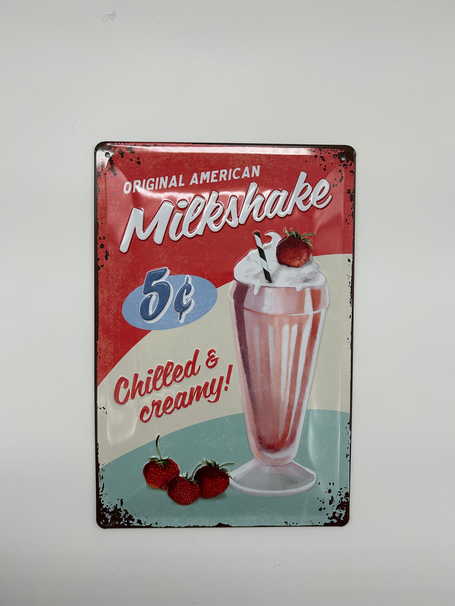 Enseigne Original American Milkshake - Nostalgic Art