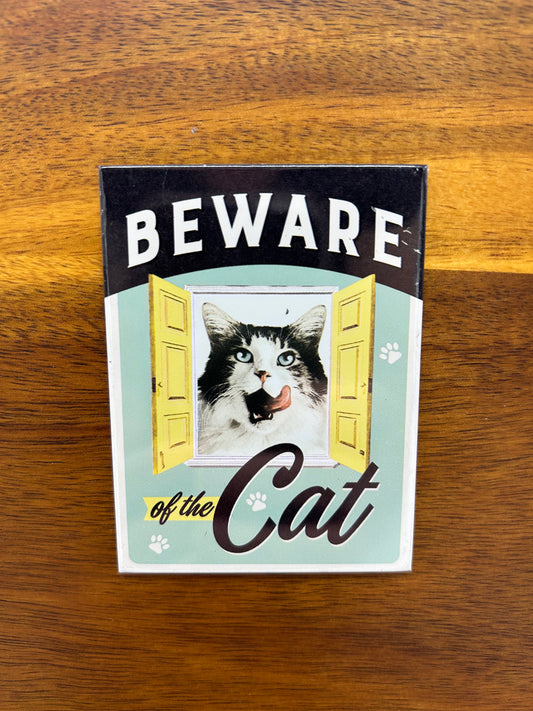 Aimant Beware Of The Cat - Nostalgic Art