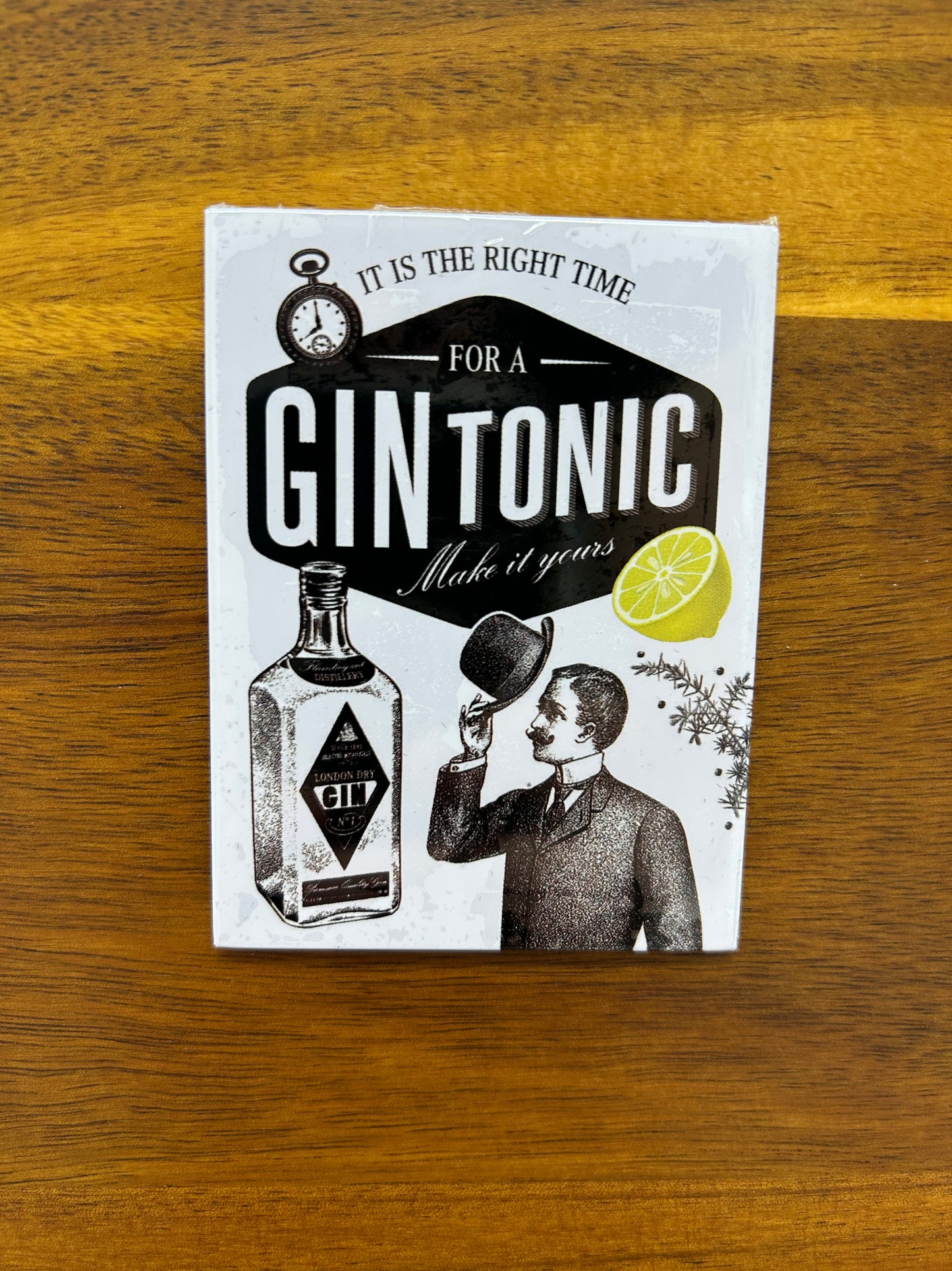 Aimant It's The Right Time For A Gin & Tonic - Nostalgic Art