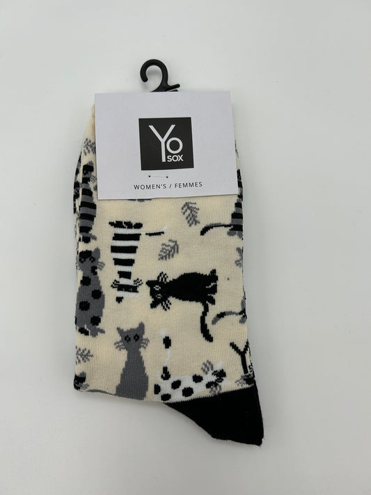 Bas chat noir pour femmes - Yo Sox