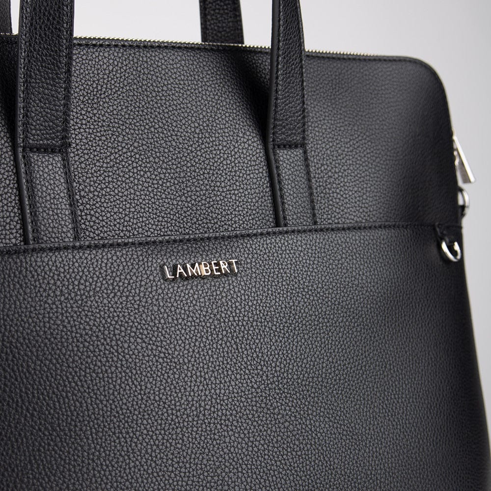 Le Malorie Mallette 2-en-1 en cuir vegan noir - Lambert