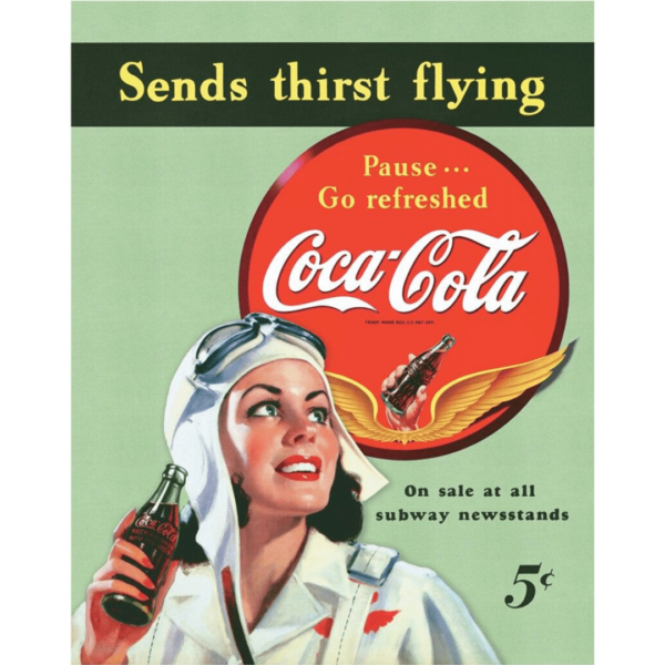 Enseigne Coca Cola Sends Thirst Flying