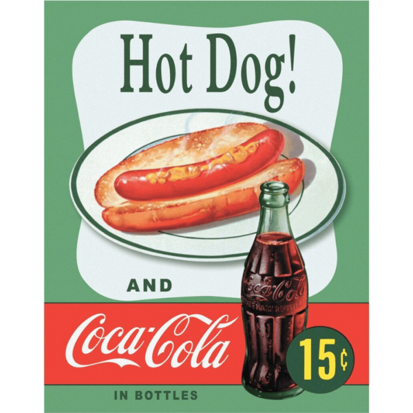 Enseigne Coca Cola & Hot dog