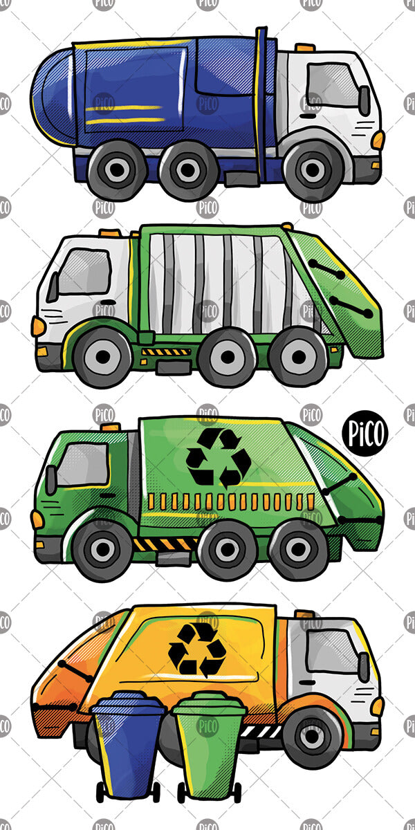 Les camions de recyclage - Pico Tatoo