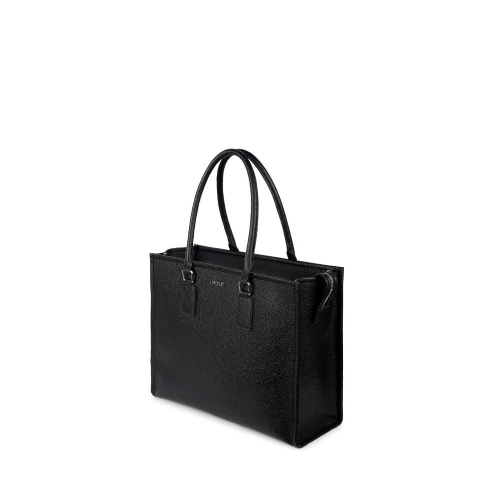 Le Valentina sac fourre-tout 2-en-1 en cuir vegan noir - Lambert