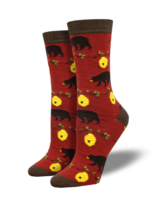 Bas en bambou Bears and Bees pour femmes - SockSmith